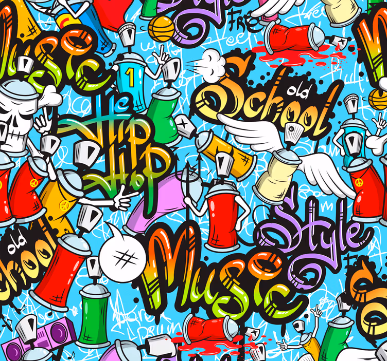 ブラインド テンネージャールーム 都市のグラフィティヒップホップ文化 - TENSTICKERS