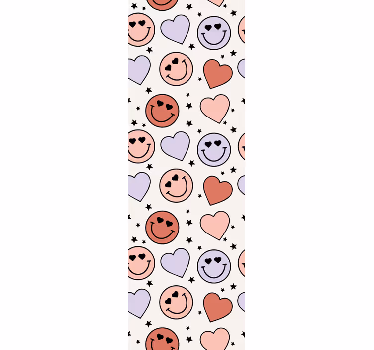 ブラインド テンネージャールーム 愛とハートのスマイリーフェイス - TENSTICKERS