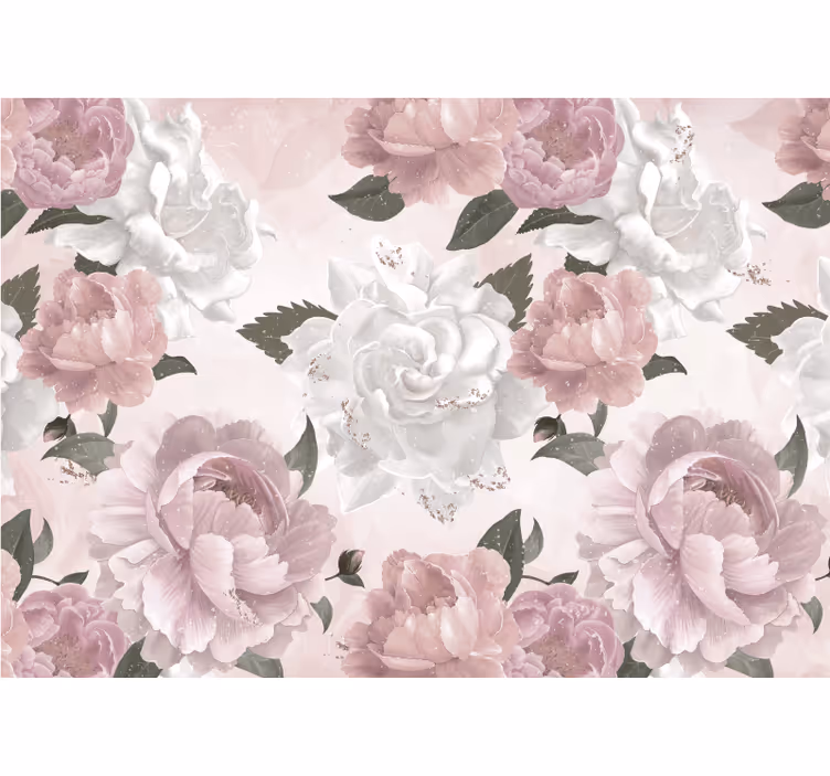キッチン ロール スクリーン プロヴァンス風の芍薬 - TENSTICKERS