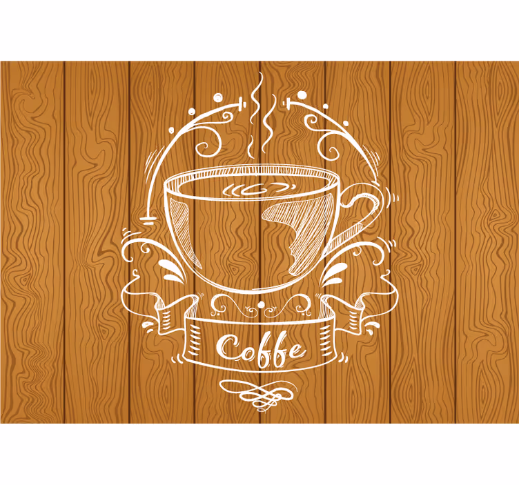 キッチン ロール スクリーン コーヒー木製パネル - TENSTICKERS
