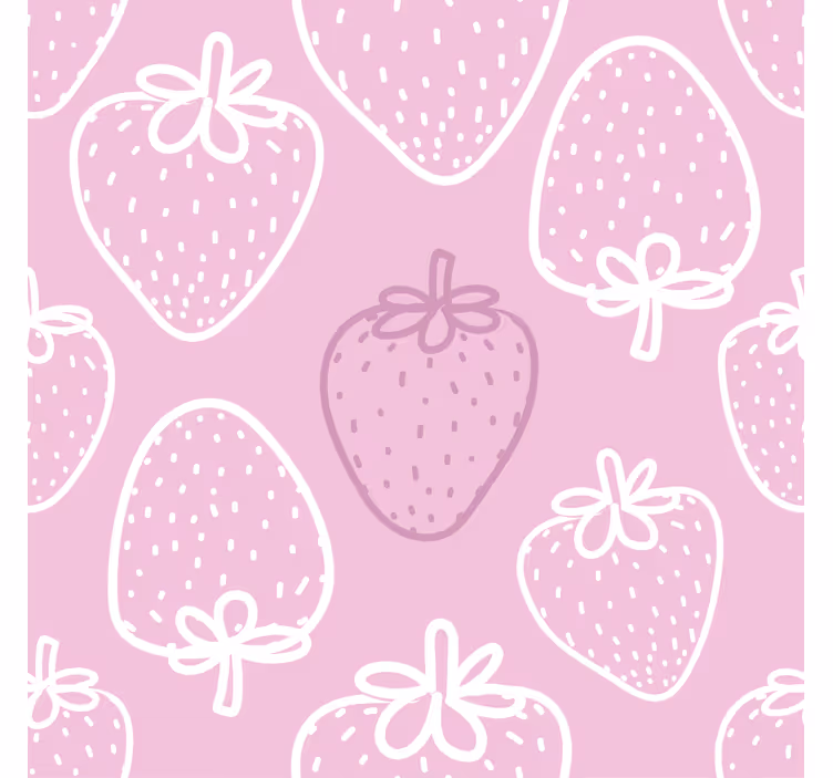 キッチン ロール スクリーン シームレスピンクストロベリーギフトラップパターン - TENSTICKERS