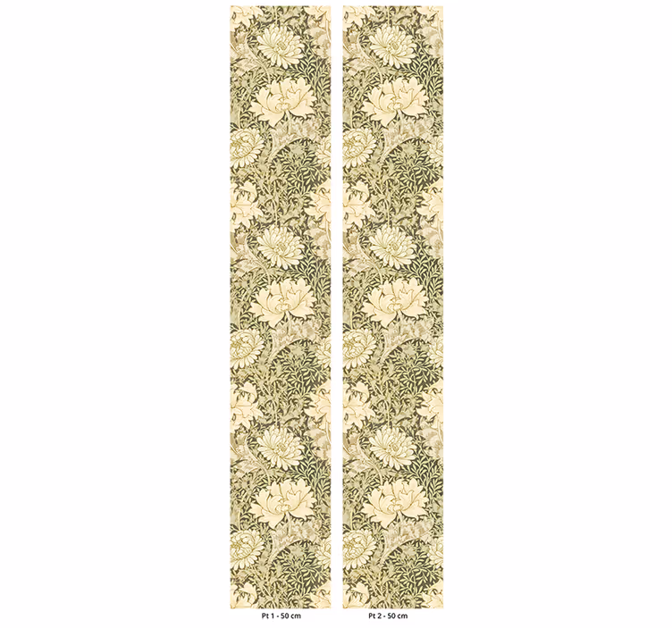 ブラインド ビンテージ アールヌーボーの菊 - TENSTICKERS