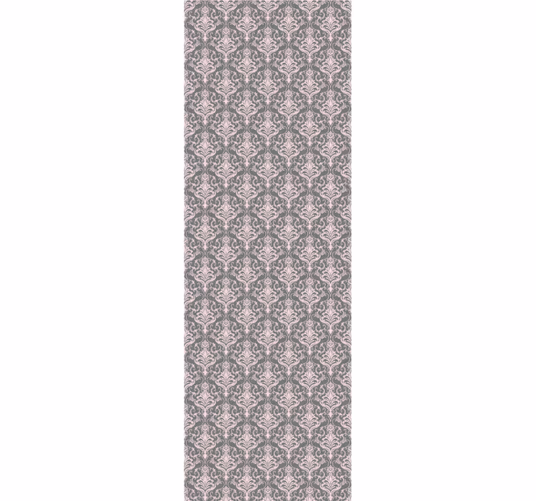 ブラインド ビンテージ ダークグレーとピンクのラインパターン - TENSTICKERS
