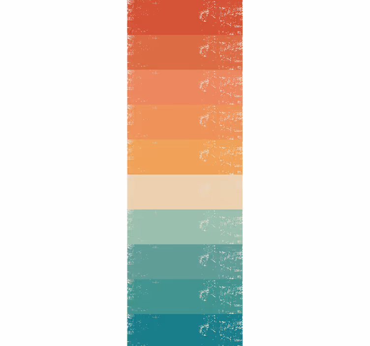 ブラインド ビンテージ レトロストライプ虹柄 - TENSTICKERS