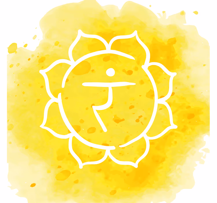 リビング カーテン ブラインド 太陽神経叢チャクラのシンボル - TENSTICKERS