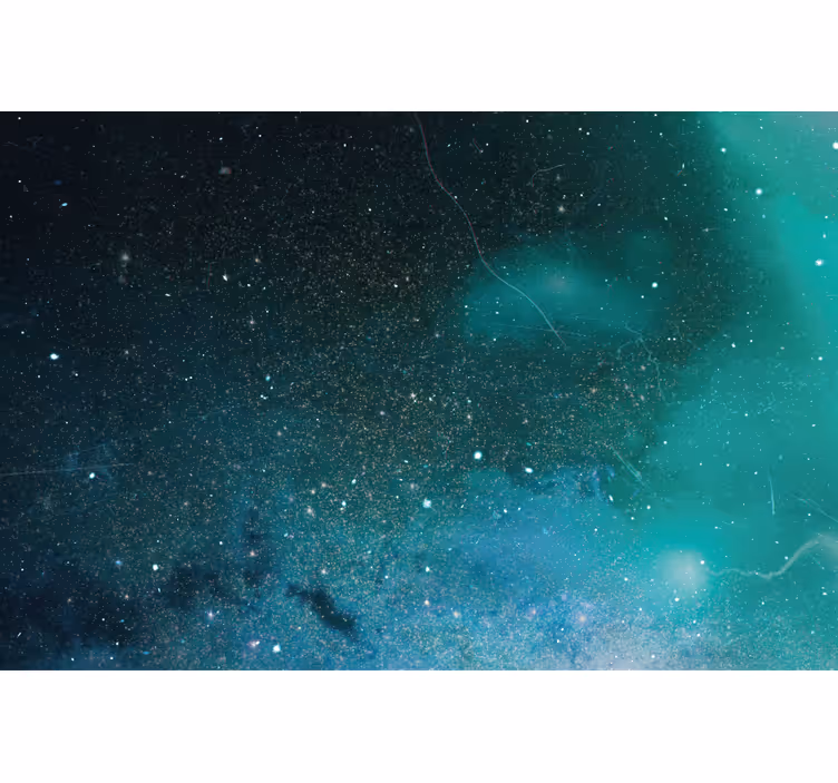 リビング カーテン ブラインド 青と緑の流れ星 - TENSTICKERS