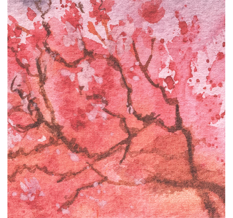 リビング カーテン ブラインド 抽象背景の淡い桜の花 - TENSTICKERS