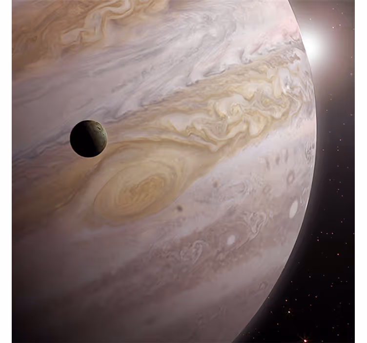 リビング カーテン ブラインド 宇宙デザインの二つのベージュの惑星 - TENSTICKERS
