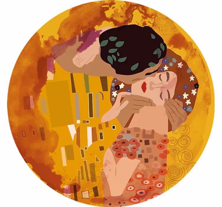 寝室 ブラインド クリムトの接吻 - TENSTICKERS