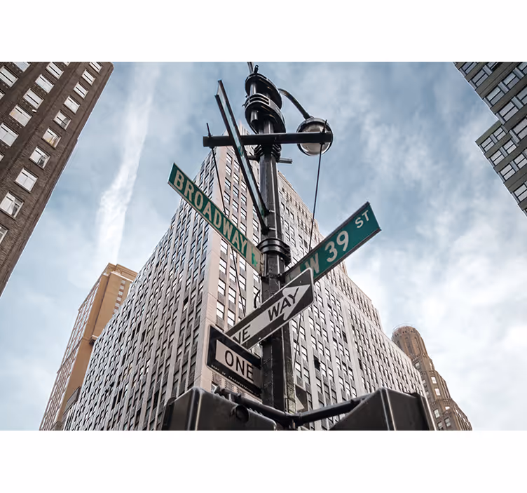 寝室 ブラインド nycストリートビュー ブロードウェイデザイン - TENSTICKERS