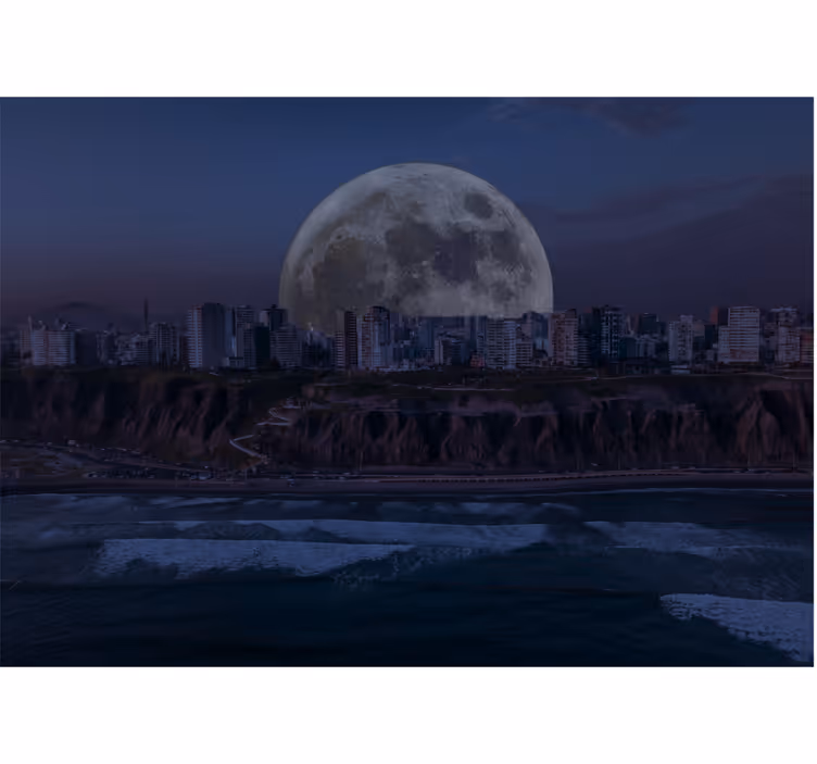 寝室 ブラインド コスタベルデ リマの夜景 - TENSTICKERS