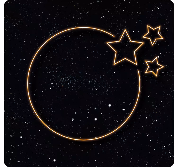 グレー ブラインド 宇宙の星と月 - TENSTICKERS