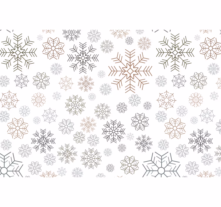 グレー ブラインド 雪の結晶柄 - TENSTICKERS