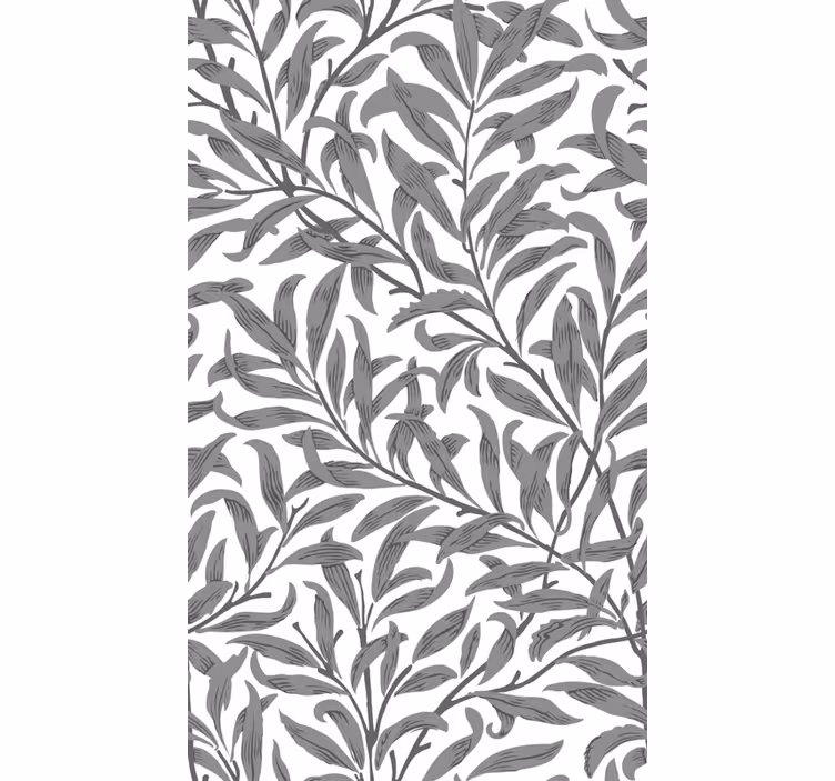 ブラインド 花 グレーの植物モチーフ - TENSTICKERS