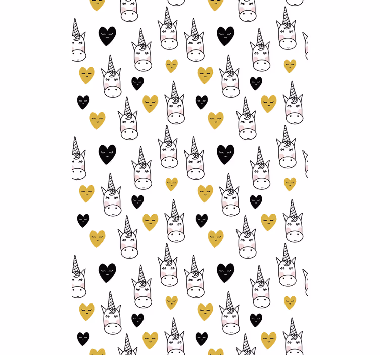 もうどうぶつ ユニコーンハート柄 - TENSTICKERS