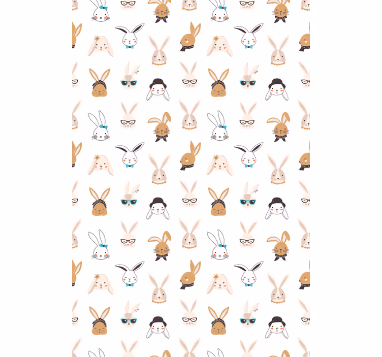 もうどうぶつ 遊び心のあるウサギのモチーフ - TENSTICKERS