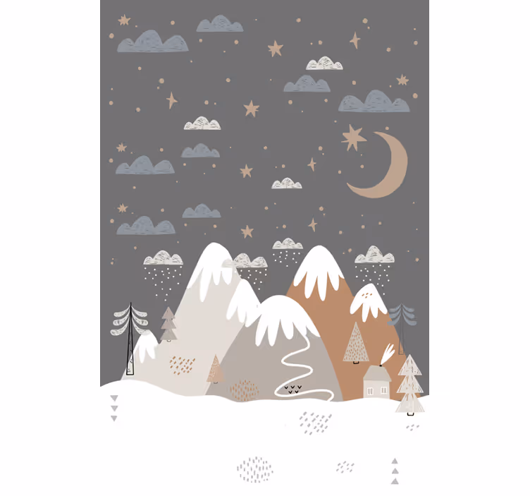 山の北欧のローラーブラインド - TENSTICKERS