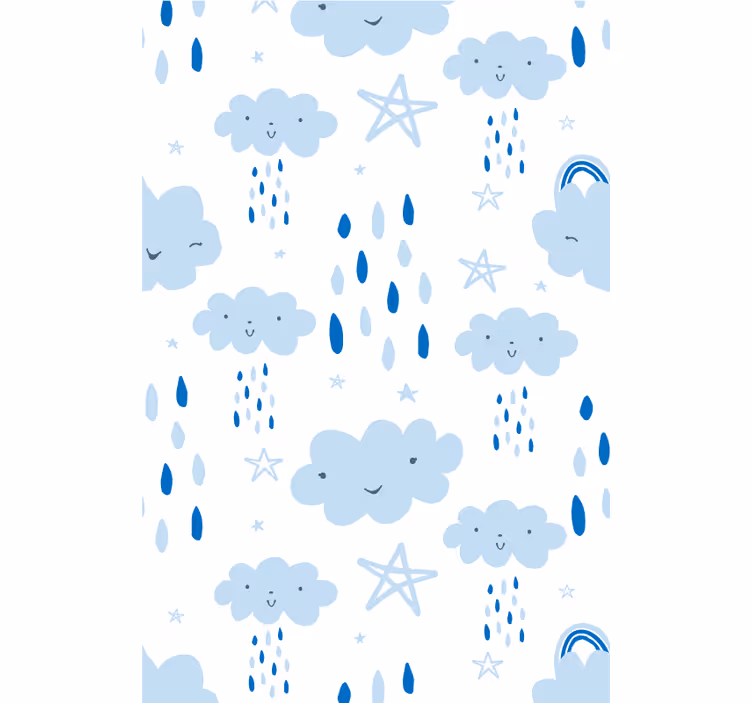 ブラインド 雲 笑顔の雲模様 - TENSTICKERS