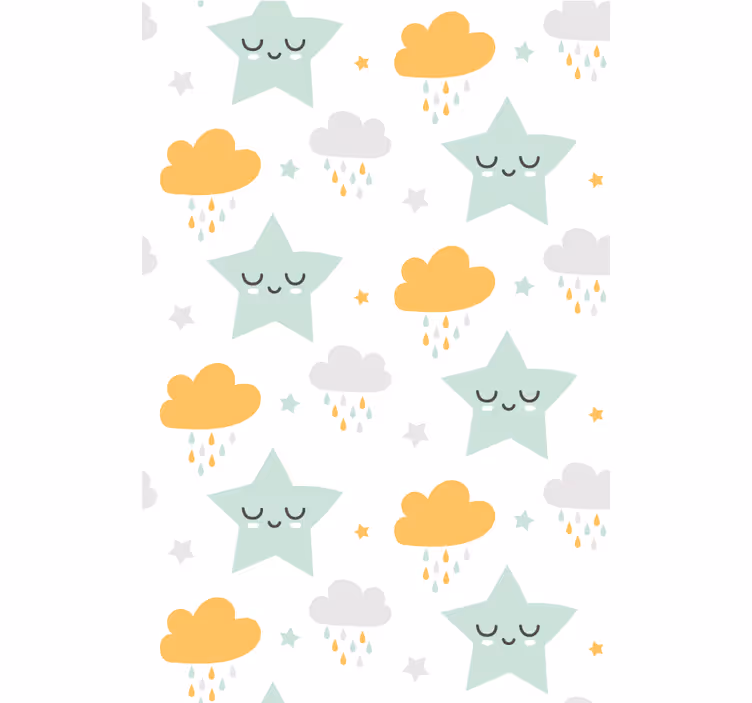 ブラインド 保育園 眠そうな雲模様 - TENSTICKERS
