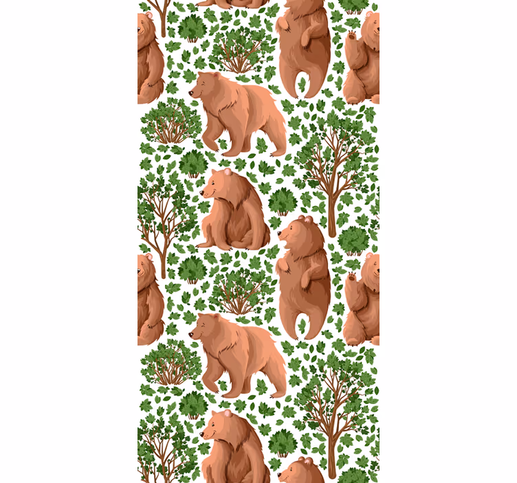 ブラインド 動物 クマの森の模様 - TENSTICKERS