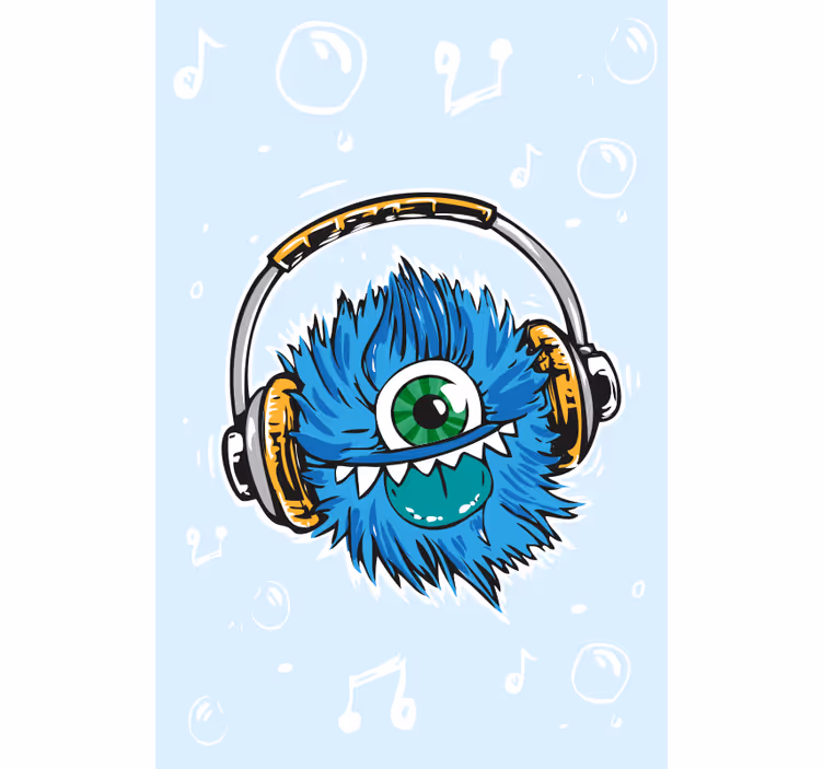 楽しい ブラインド モンスターヘッドフォン - TENSTICKERS
