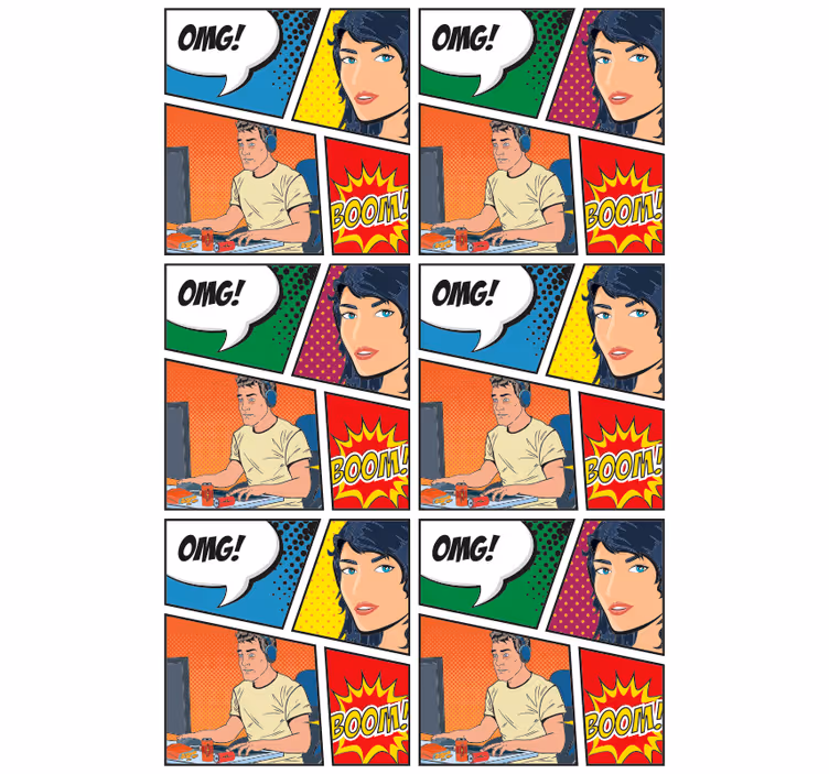 ゲーマー楽しいオタクローラーブラインド - TENSTICKERS