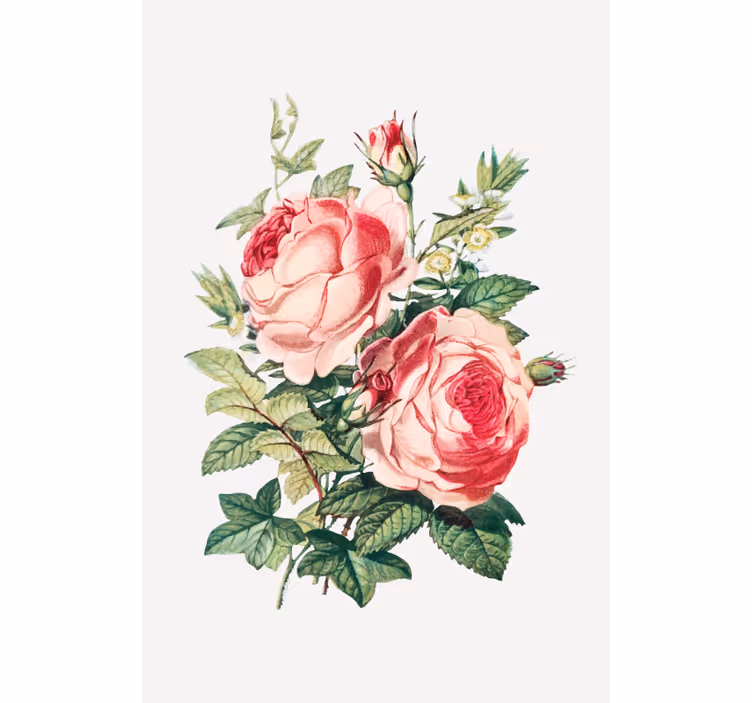 ブラインド 花や植物 ロマンティックローズの花 - TENSTICKERS