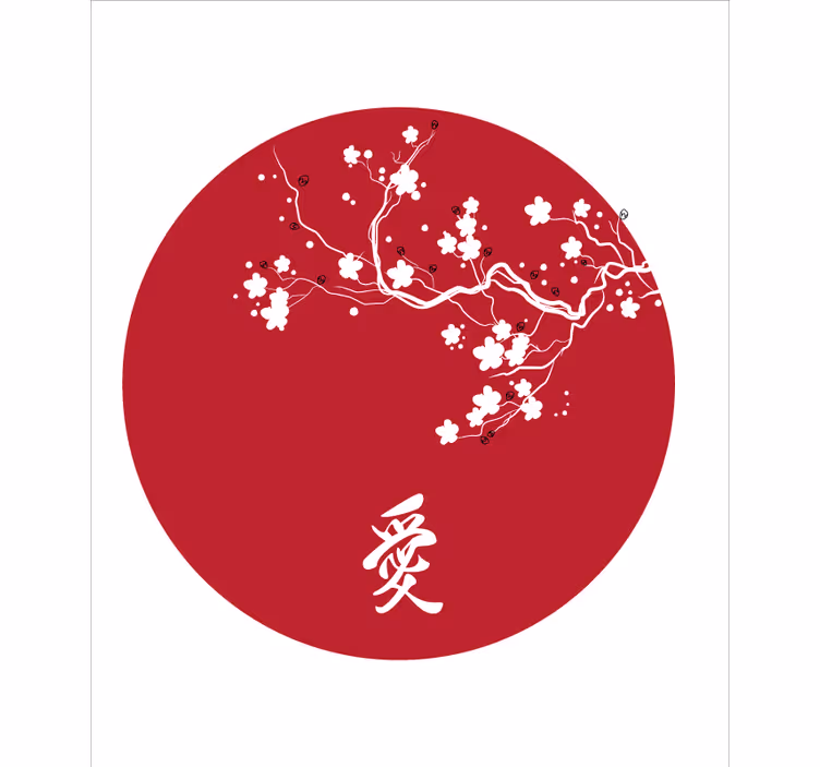 ブラインド 花 日本の桜の円 - TENSTICKERS