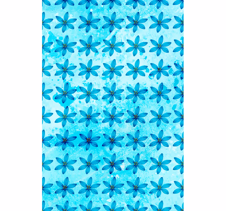 ブラインド 花や植物 美しい青い花 - TENSTICKERS