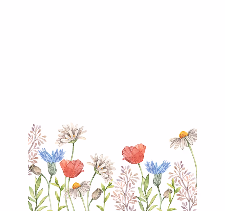 ブラインド 花や植物 フローラルメドウデザイン - TENSTICKERS