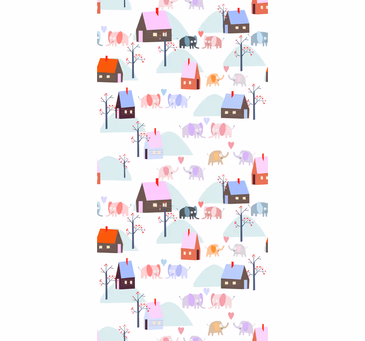 動物と建物は現代のブラインドをスケッチします - TENSTICKERS