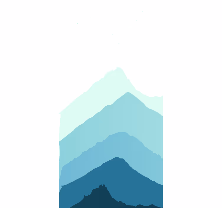 ブラインド オリジナル 山のシルエット層 - TENSTICKERS