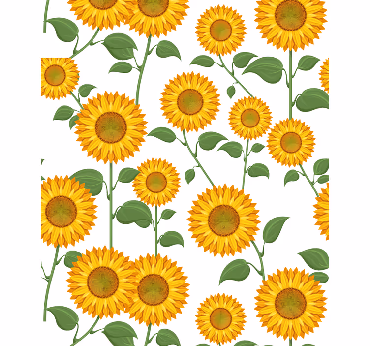 ブラインド 花や植物 ヒマワリの植物モチーフ - TENSTICKERS