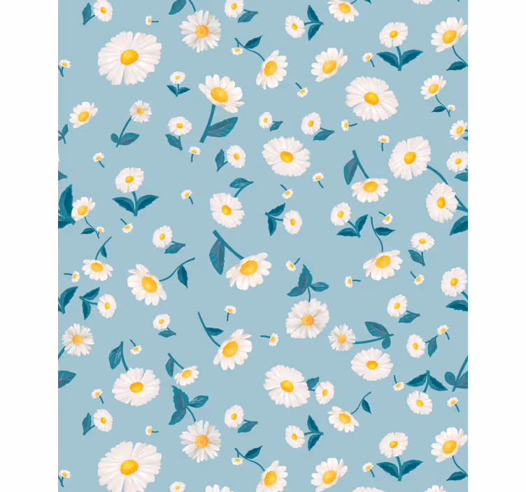 ブラインド 花や植物 デイジーブルーパターン - TENSTICKERS