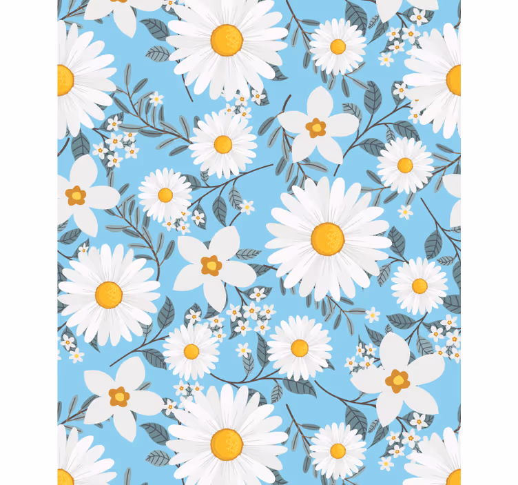 ブラインド 花や植物 デイジーの明るい花咲く - TENSTICKERS
