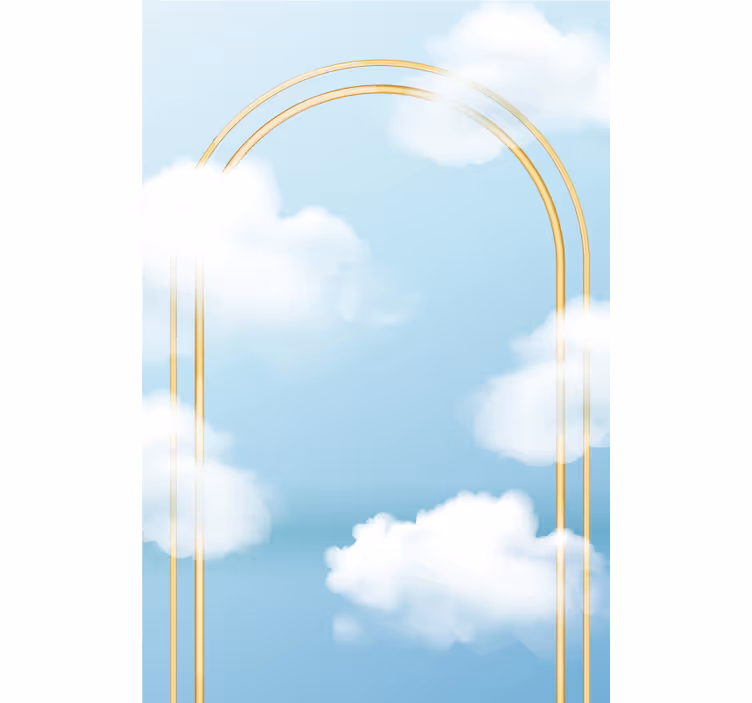 ブラインド 雲 ゴールデンアーチパターン - TENSTICKERS