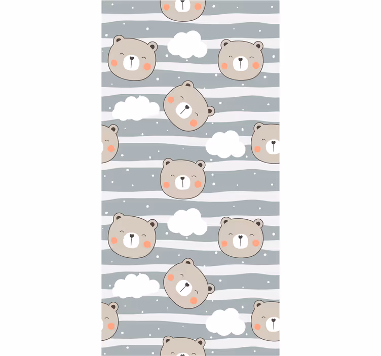 ブラインド 保育園 かわいいクマの顔 - TENSTICKERS
