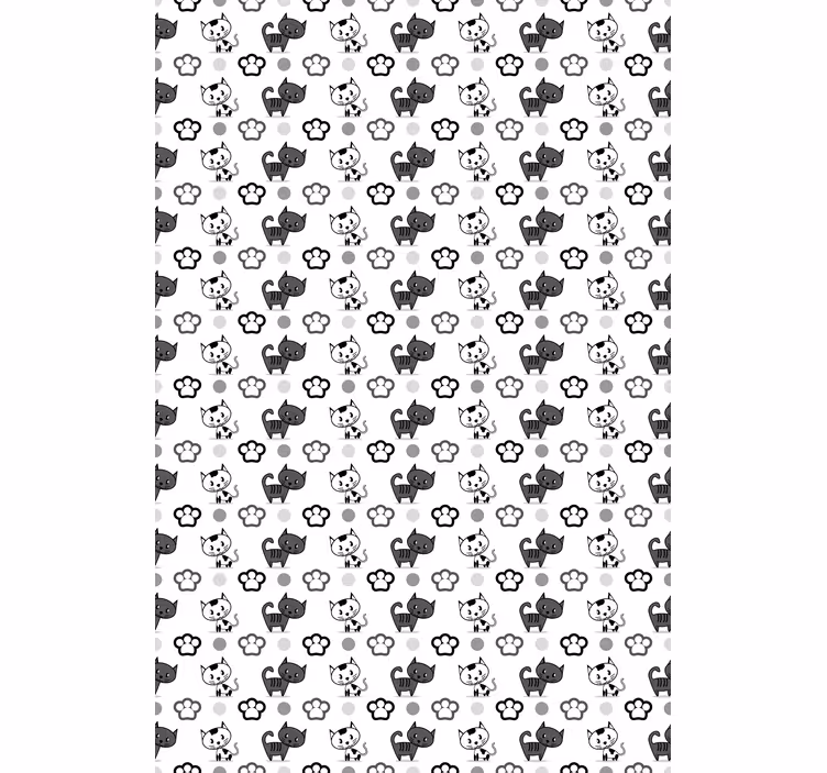 ブラインド 動物 グレーと白の猫 - TENSTICKERS