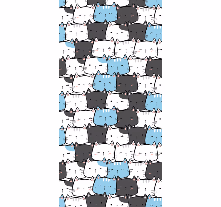 ブラインド 動物 可愛い猫の顔 - TENSTICKERS