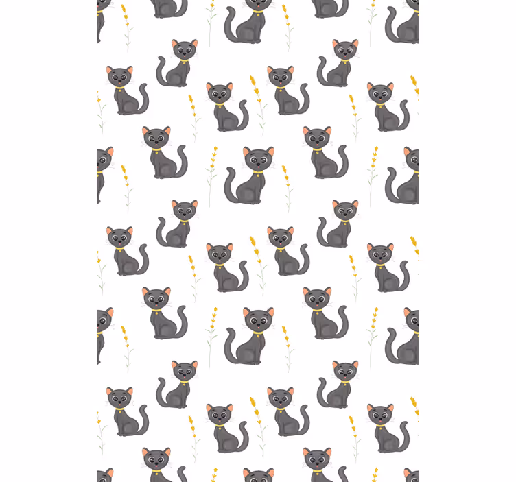ブラインド 動物 黒猫柄 - TENSTICKERS