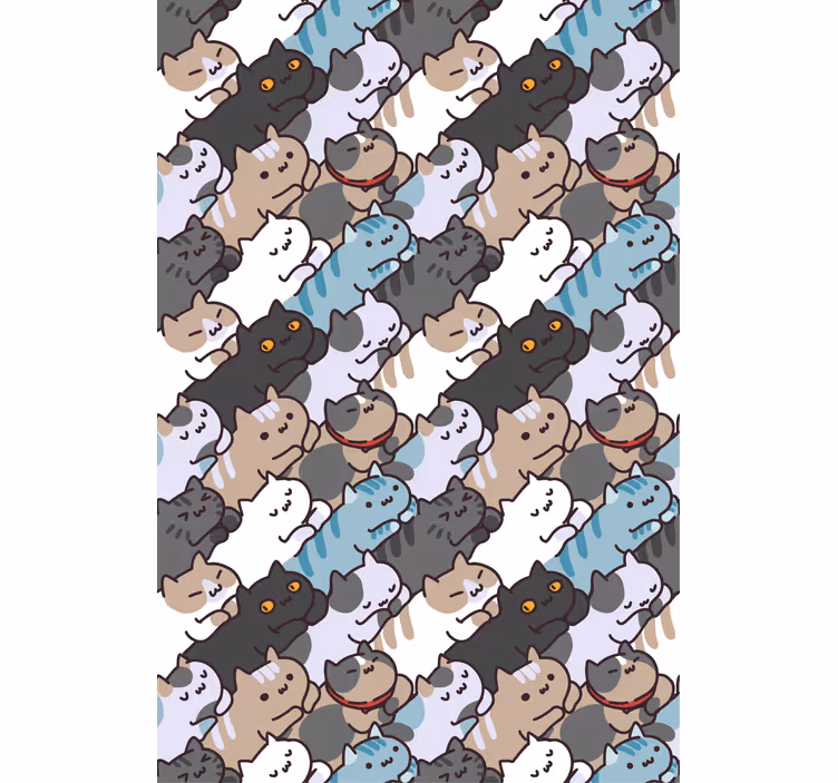 かわいい猫の睡眠パターン子供ブラインド - TENSTICKERS