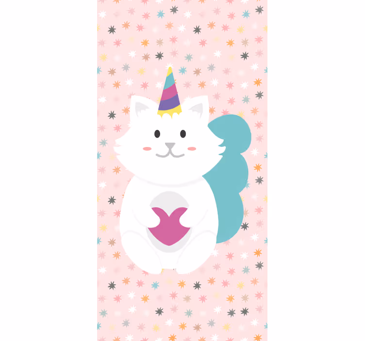 ブラインド 動物 かわいい白い猫 - TENSTICKERS
