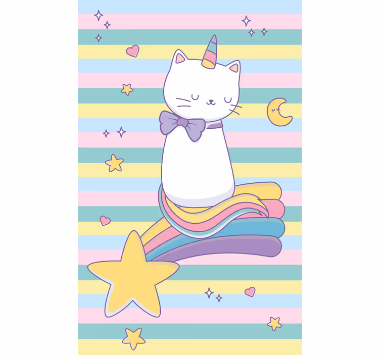 ブラインド 子供部屋 魔法の猫ユニコーン - TENSTICKERS