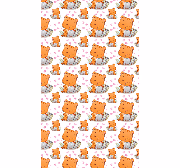 ブラインド 子供部屋 ベビーネコ柄 - TENSTICKERS