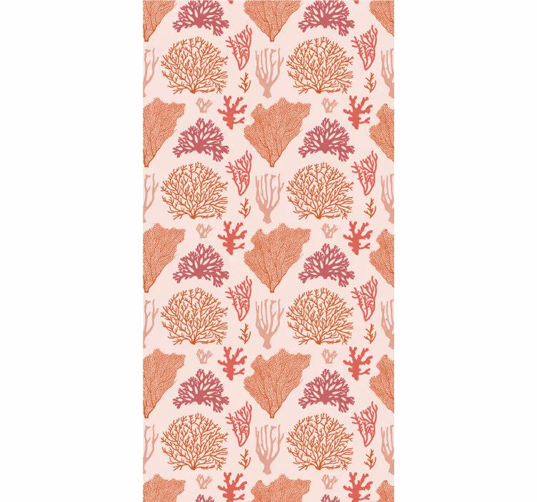 ブラインド 花や植物 コーラルボタニカルパターン - TENSTICKERS