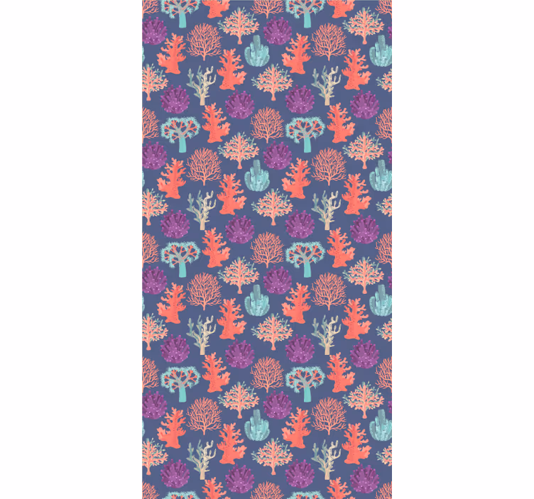 ブラインド 花や植物 カラフルなサンゴ模様 - TENSTICKERS
