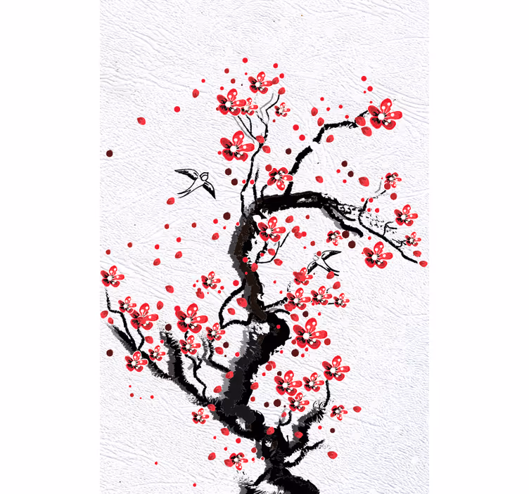ブラインド 花や植物 桜の茎 - TENSTICKERS