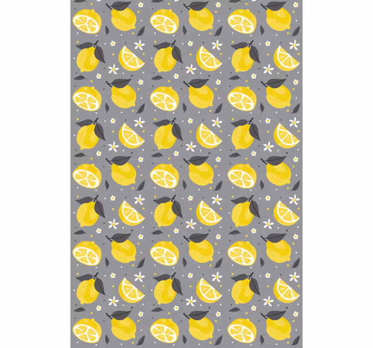 ブラインド 果物と野菜 レモンスライス柄 - TENSTICKERS