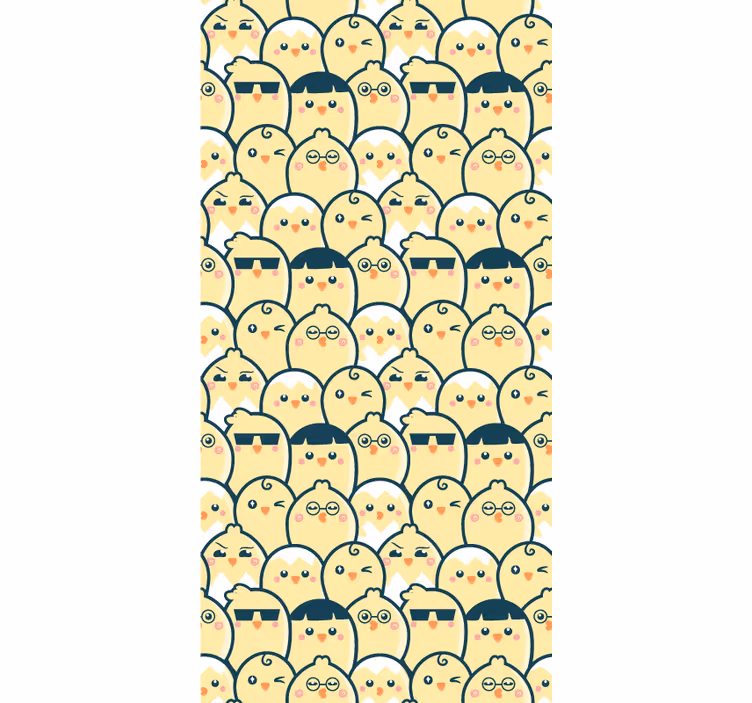 ブラインド 動物 かわいいひよこの顔 - TENSTICKERS