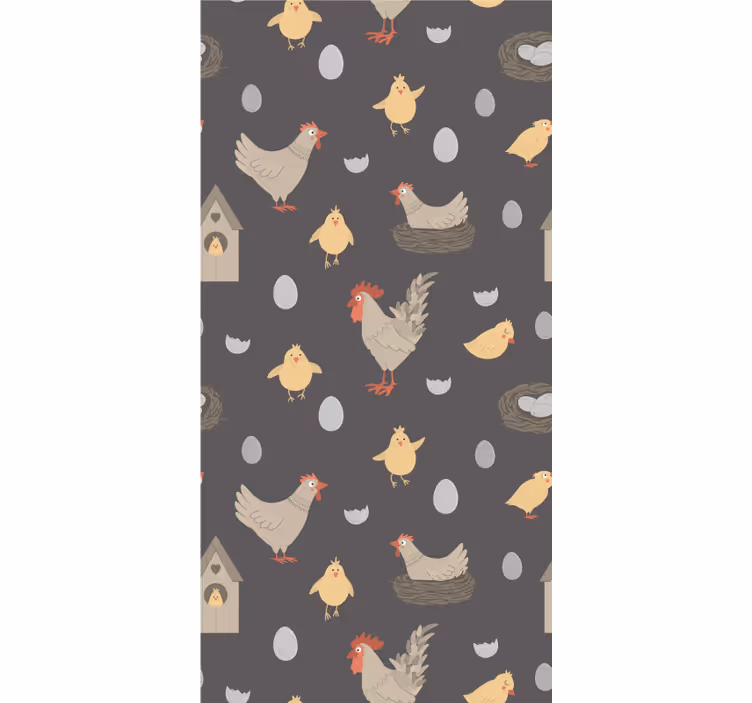 ブラインド 動物 鶏と卵のモチーフ - TENSTICKERS